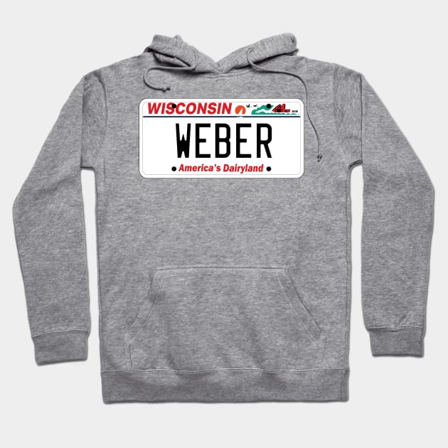 Wisconsin Weber grill vanity license plate Hoodie by zavod44